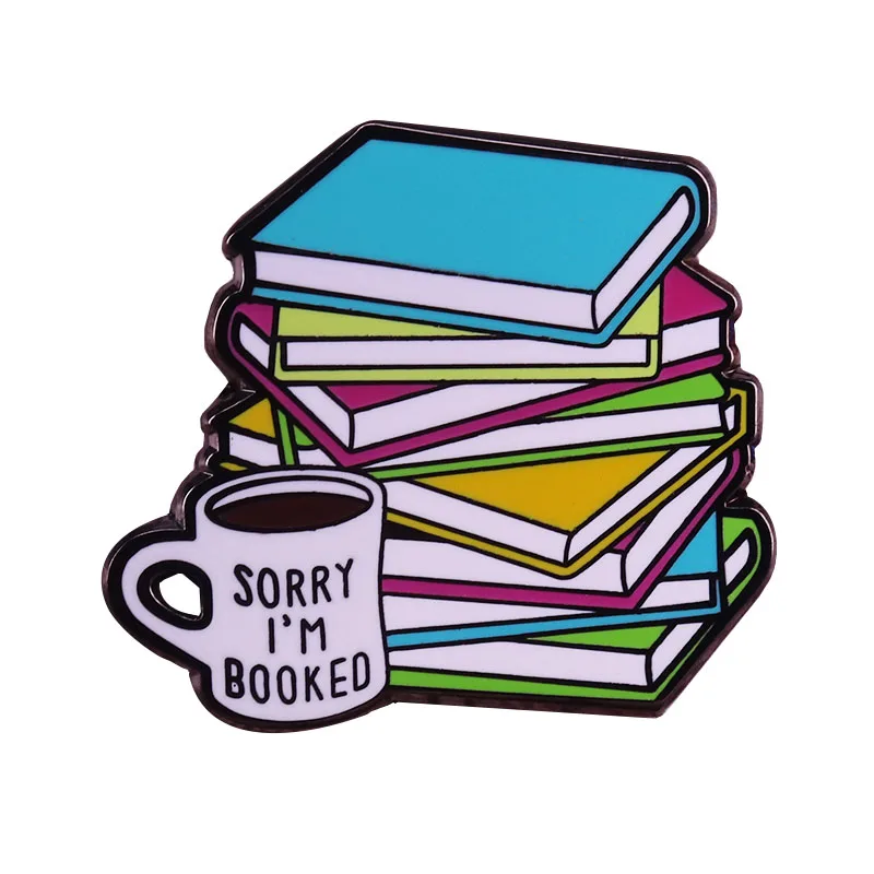 Sorry I'm booked enamel pin coffee and books brooch funny pun art badge introvert bookworm librarian gift
Sorry I'm booked enamel pin coffee and books brooch funny pun art badge introvert bookworm librarian gift