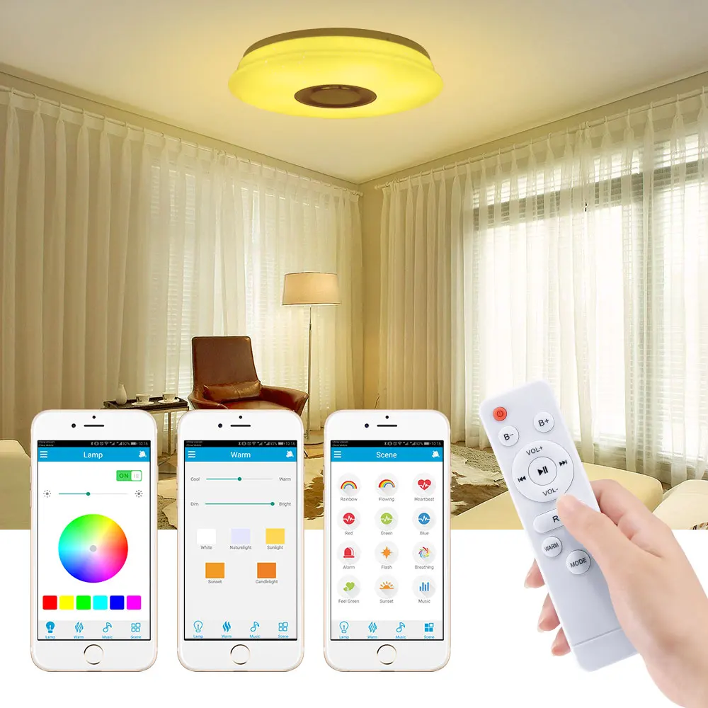 Smart Music LED Speaker Ceiling Lights RGB Dimmable Remote Control Modern Bluetooth Light Bedroom Ceiling Lamp Support Dropship
Smart Music LED Speaker Ceiling Lights RGB Dimmable Remote Control Modern Bluetooth Light Bedroom Ceiling Lamp Support Dropship