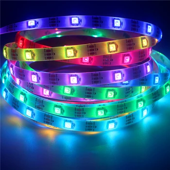 WS2812B Full Color Pixel LED Strip light 5V 30leds/m Programmable Individually Addressable 5050 RGB LED Tape 0.5m 1m 2m 3m 4m 5m
WS2812B Full Color Pixel LED Strip light 5V 30leds/m Programmable Individually Addressable 5050 RGB LED Tape 0.5m 1m 2m 3m 4m 5m
