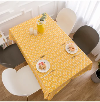 Yellow Plaid Tablecloth Nordic Waterproof PVC Table Cloth Anti-Scalding Table Oilcloth Big Size Dustproof Dining Table Cover 1PC
Yellow Plaid Tablecloth Nordic Waterproof PVC Table Cloth Anti-Scalding Table Oilcloth Big Size Dustproof Dining Table Cover 1PC