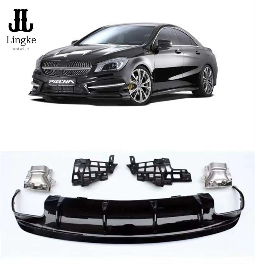 Rear bumper diffuser with exhaust pipe For CLA260 to CLA45 W117 2016 2017 2018 2019
Rear bumper diffuser with exhaust pipe For CLA260 to CLA45 W117 2016 2017 2018 2019