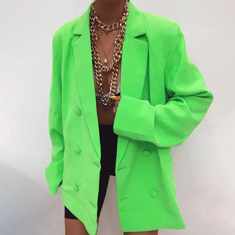 Casual Double Breasted Blazer Long Sleeve Jacket Women Loose Coat 2020 Autumn Winter Female Streetwear Over Size Plus Clothes
Casual Double Breasted Blazer Long Sleeve Jacket Women Loose Coat 2020 Autumn Winter Female Streetwear Over Size Plus Clothes