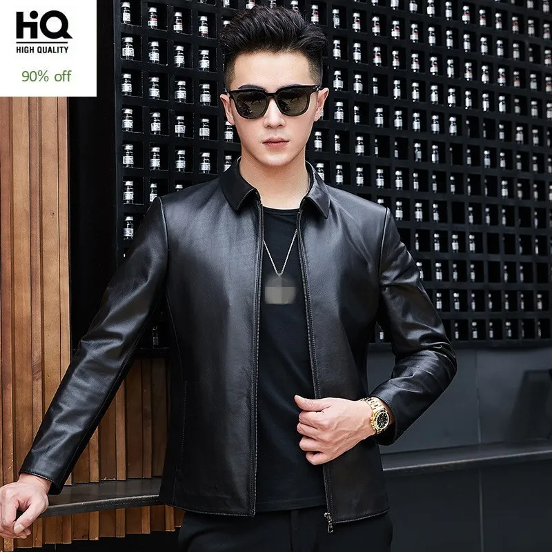 Business Casual Genuine Leather Jacket Men Cowhide Turn-down Collar Short Coat Male Luxury Black Motorcycle Jacket Plus Size 4XL
Business Casual Genuine Leather Jacket Men Cowhide Turn-down Collar Short Coat Male Luxury Black Motorcycle Jacket Plus Size 4XL