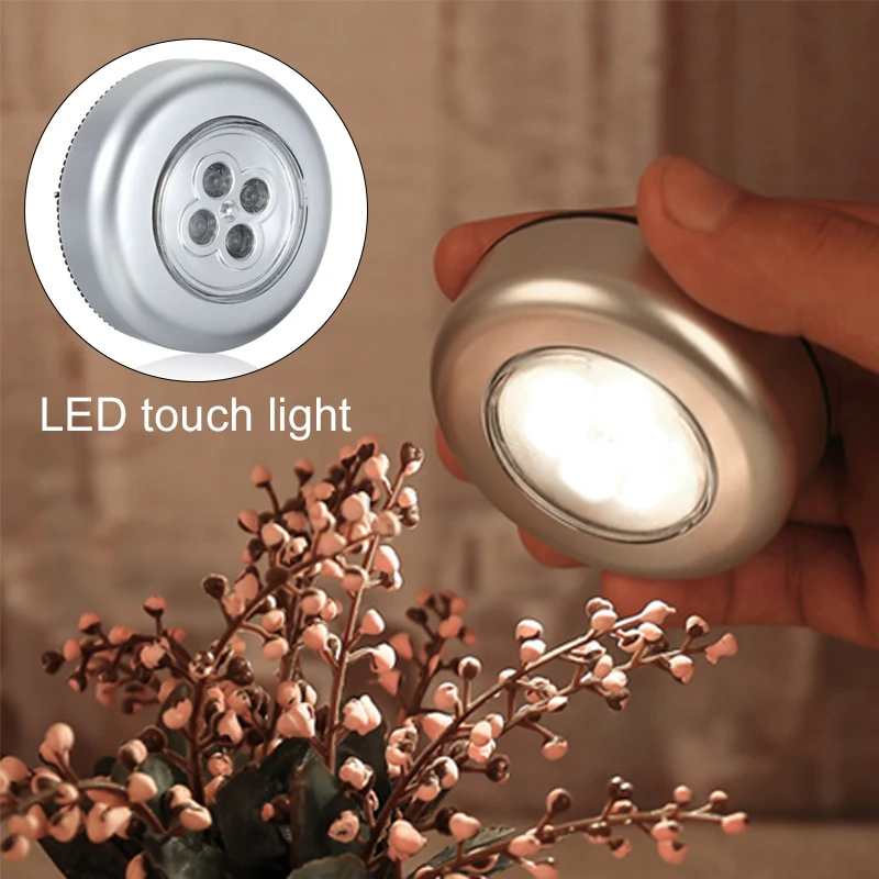 Push Lights 4LED Camping Cabinet Wardrobe Night Light Portable Silver Emergency Closet Creative Bright Self Adhesive Stick
Push Lights 4LED Camping Cabinet Wardrobe Night Light Portable Silver Emergency Closet Creative Bright Self Adhesive Stick