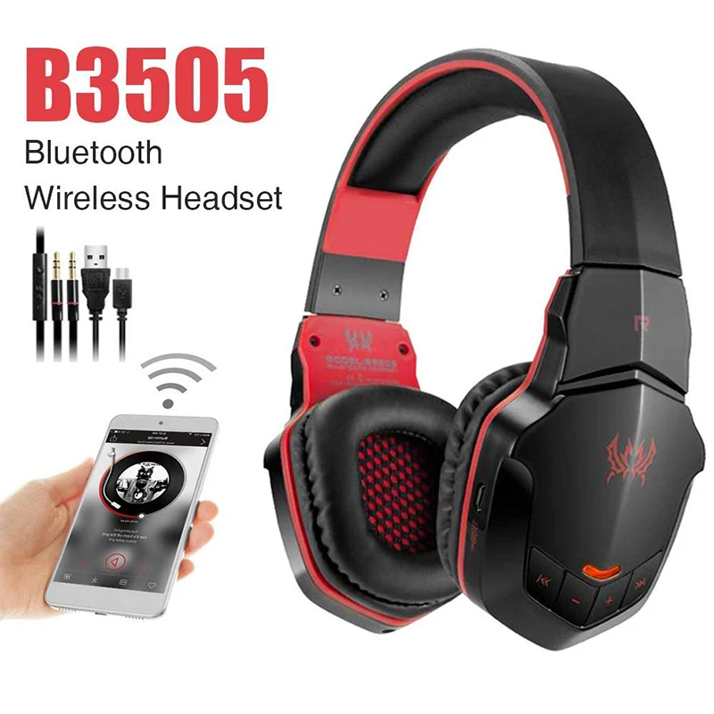 B3505 Headphones Wireless Bluetooth Headset Gaming Earphone with mic button control microphone auriculares for PS4/Xbox One/PC
B3505 Headphones Wireless Bluetooth Headset Gaming Earphone with mic button control microphone auriculares for PS4/Xbox One/PC