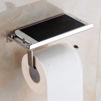 Household Toilet Paper Roll Holder Stainless Steel Wall Mounted Bathroom Tissue Storage With Phone Holder Shelf Stand
Household Toilet Paper Roll Holder Stainless Steel Wall Mounted Bathroom Tissue Storage With Phone Holder Shelf Stand