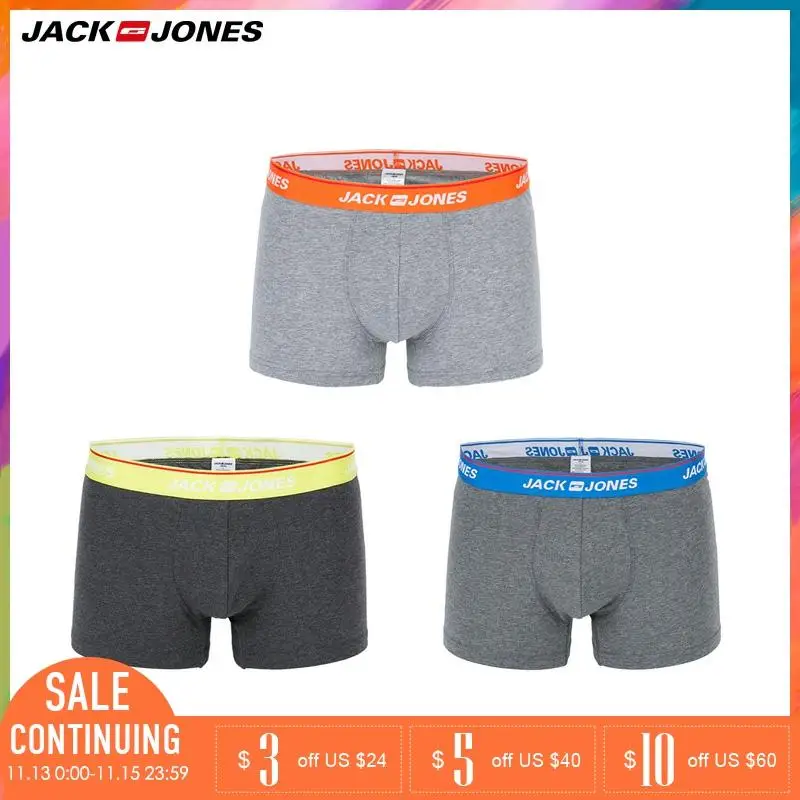 Jack Jones новый удобный хлопок трикотажная ткань 3 пакета мужские 217392518 | Мужская