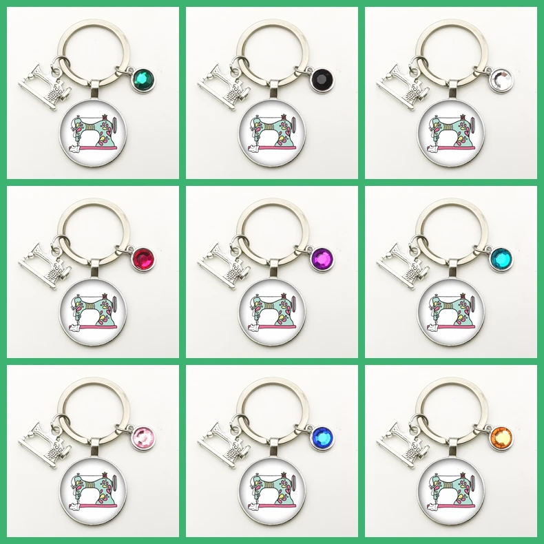 New Nine-color Crystal Flower Sewing Machine Art Picture Key Ring Jewelry Cute Glass Dome Pendant Creative Charm Gift Souvenir
New Nine-color Crystal Flower Sewing Machine Art Picture Key Ring Jewelry Cute Glass Dome Pendant Creative Charm Gift Souvenir