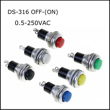 mini push button switch DS-316 OFF-(ON) 0.5A 250VAC 10mm Rocker Switch color red yellow blue green white black 100PCS
mini push button switch DS-316 OFF-(ON) 0.5A 250VAC 10mm Rocker Switch color red yellow blue green white black 100PCS