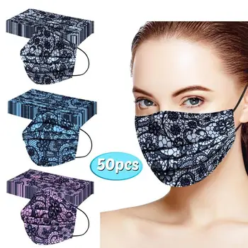 50 /100 Pcs Disposable Masks Floral Lace Pattern White Blue Pink Mouth Cover Mask 3 Layers Face Mask Meltblown
50 /100 Pcs Disposable Masks Floral Lace Pattern White Blue Pink Mouth Cover Mask 3 Layers Face Mask Meltblown