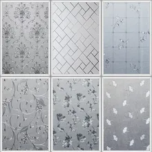 60x100cm בולט פרח חלון סרט חלבית זכוכית סרט סטטי חלון נייר אסלת מטבח דלת הזזה אטום זכוכית מדבקה(China)