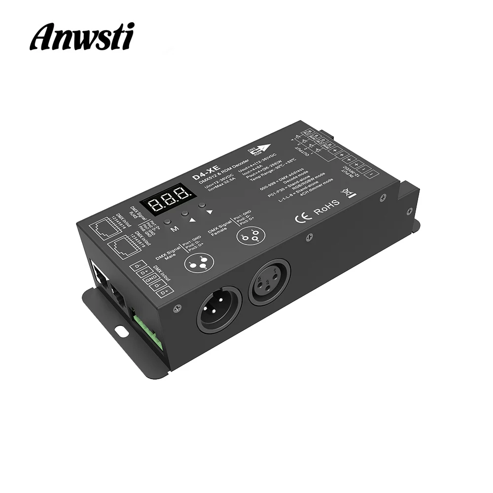 4 Channel DMX512 Decoder PWM Constant Voltage DC 36V 24V 12V RDM Decoder with Digital Display 4CH DMX Master for RGBW LED Strip
4 Channel DMX512 Decoder PWM Constant Voltage DC 36V 24V 12V RDM Decoder with Digital Display 4CH DMX Master for RGBW LED Strip