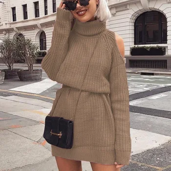 Womens Hot sale Autumn Winter Sweater Mid-Long Turtleneck Off-Shoulder girl Sweater Dress women sweater
Womens Hot sale Autumn Winter Sweater Mid-Long Turtleneck Off-Shoulder girl Sweater Dress women sweater