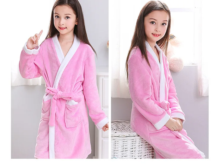 Children Bathrobes Winter Girls Nightgowns Solid Baby Boy Flannel Robe Clothing Kids Bathrobe For Girls Sleepwear Robe Children Bathrobes Winter Girls Nightgowns Solid Baby Boy Flannel Robe Clothing Kids Bathrobe For Girls Sleepwear Robe
