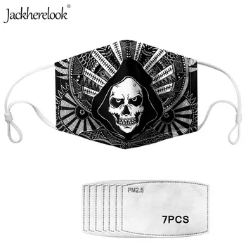 Jackherelook Adult Face Mask Black Cool Skull Men Dustproof Bacterica 7 PCS Filters Anti-Dust Gothic Mouth Facial Reusable Mask 
Jackherelook Adult Face Mask Black Cool Skull Men Dustproof Bacterica 7 PCS Filters Anti-Dust Gothic Mouth Facial Reusable Mask