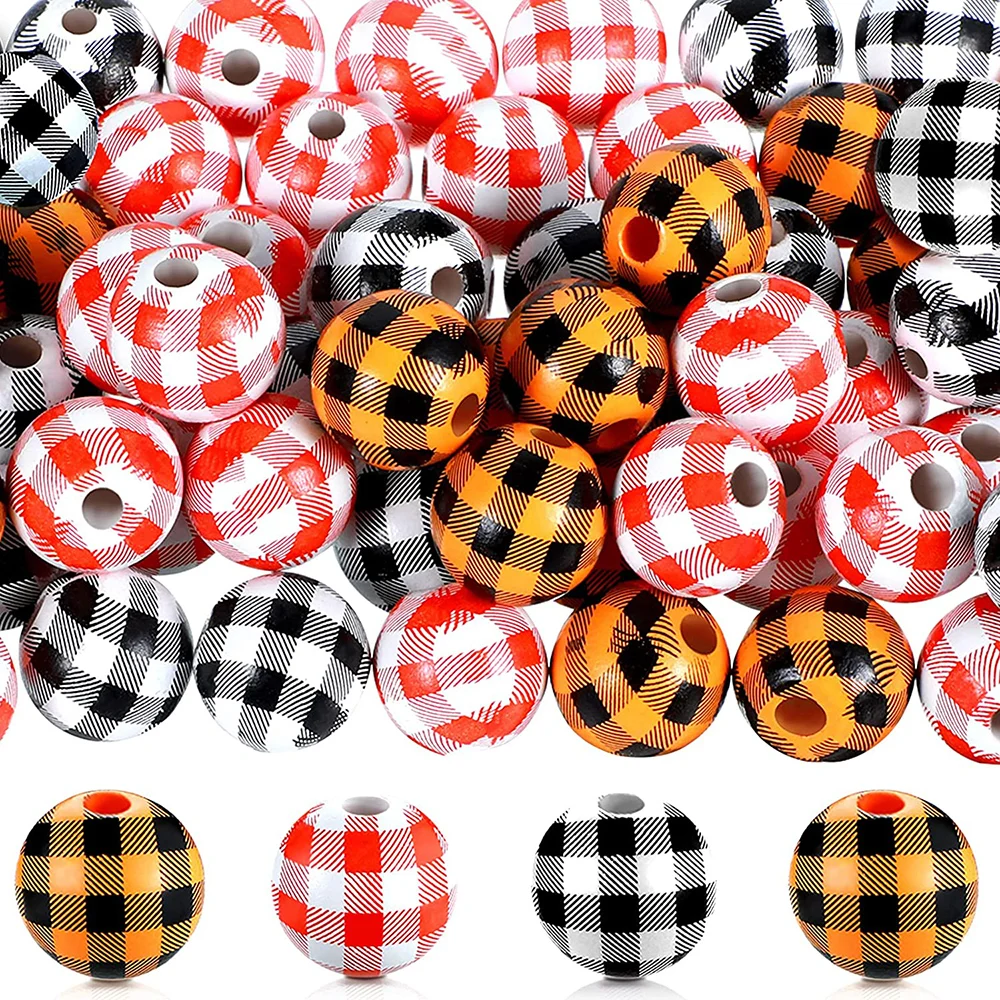 12Pcs Buffalo Plaid Print Wood Bead Colorful Spacer Beads Printed Round Loose Wood Bead DIY Crafts Jewelry Making Bracelet Decor
12Pcs Buffalo Plaid Print Wood Bead Colorful Spacer Beads Printed Round Loose Wood Bead DIY Crafts Jewelry Making Bracelet Decor