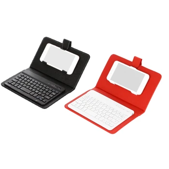 2Set Wireless Bluetooth Mobile Phone Keyboard with Pu Leather Case Mini Wireless Portable Aluminium Laptop Leather Case - Red &
2Set Wireless Bluetooth Mobile Phone Keyboard with Pu Leather Case Mini Wireless Portable Aluminium Laptop Leather Case - Red &