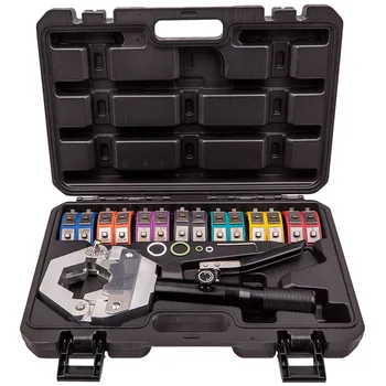 A/C Hydraulic Hose Crimper Air Conditioning Repair Crimping Hand Tools Die Set Fittings Cutter Tools Kit
A/C Hydraulic Hose Crimper Air Conditioning Repair Crimping Hand Tools Die Set Fittings Cutter Tools Kit