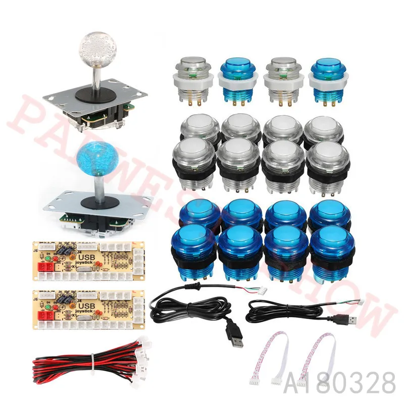 Zero Delay Arcade 2 Player kits DIY Joystick Controller With Crystal ball 4/8 Way Joystick 5V LED Illuminated Push Button For PC DIY Arcade Kits
Zero Delay Arcade 2 Player kits DIY Joystick Controller With Crystal ball 4/8 Way Joystick 5V LED Illuminated Push Button For PC DIY Arcade Kits
