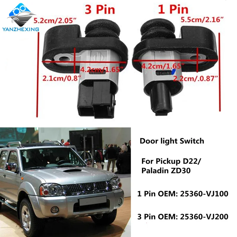 1Pin/3 Pin Car Door light Lamp Switch Push Button Sensor Connector 25360-VJ100 25360-VJ200 For Nissan Pickup D22 Paladin ZD30
1Pin/3 Pin Car Door light Lamp Switch Push Button Sensor Connector 25360-VJ100 25360-VJ200 For Nissan Pickup D22 Paladin ZD30