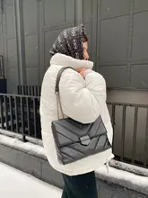 Bolso cruzado informal con cadena de hilo para mujer, Bolso de hombro Simple de diseñador a la moda, bolsos de PU, bolsos de mensajero de piel