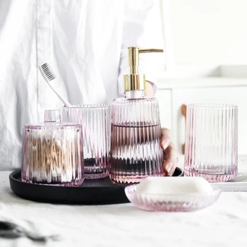 Nordic Wedding 5 Pieces Set Glass Bathroom Set Lotion Bottle Portable Soap Dispenser glass Hand Soap Shower Gel Shampoo Bottle
Nordic Wedding 5 Pieces Set Glass Bathroom Set Lotion Bottle Portable Soap Dispenser glass Hand Soap Shower Gel Shampoo Bottle