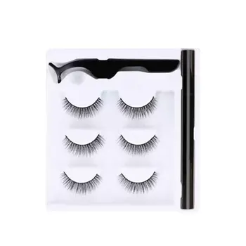 3pairs 3in1 Curling False Eyelashes Set Dating Salon Portable Fast Drying Thickened Eye Makeup Self Adhesive Daily With Eyeliner
3pairs 3in1 Curling False Eyelashes Set Dating Salon Portable Fast Drying Thickened Eye Makeup Self Adhesive Daily With Eyeliner