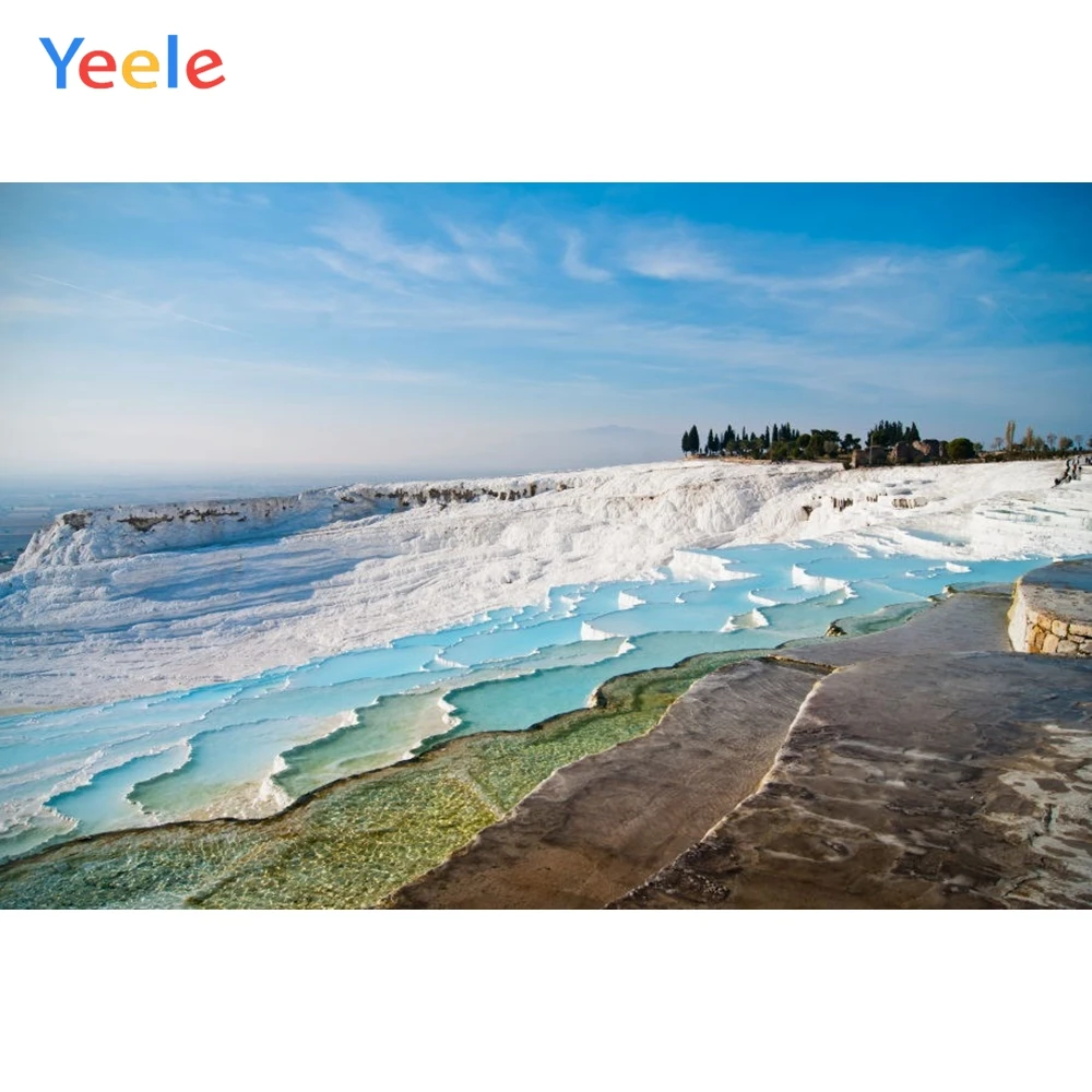 Yeele Winter Snow Wonderful Pamukkale турецкий пейзаж свадебные фотографии фоны Виниловые Фото