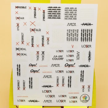 3D Stickers for Nails Black White Letter Line Design Nails Art Decoration Manicure Sticker Decals Slider Nail Foil Accessories
3D Stickers for Nails Black White Letter Line Design Nails Art Decoration Manicure Sticker Decals Slider Nail Foil Accessories
