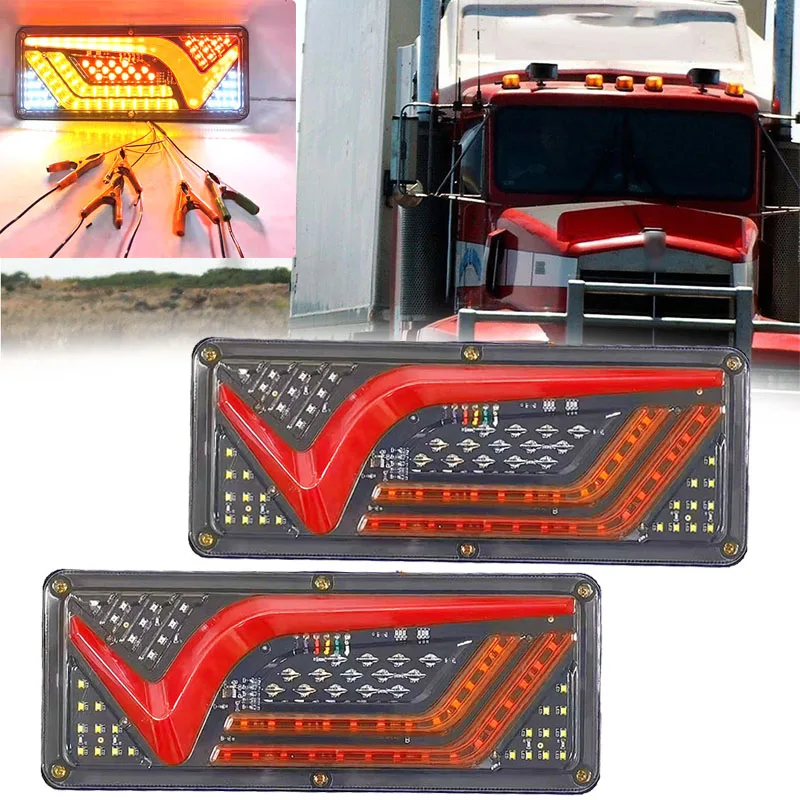 2PCS 24V Dynamic LED Truck Tail Light Turn Signal Rear Brake Lights Reverse Signal Lamp Trailer Lorry Bus Camper Caravan
2PCS 24V Dynamic LED Truck Tail Light Turn Signal Rear Brake Lights Reverse Signal Lamp Trailer Lorry Bus Camper Caravan