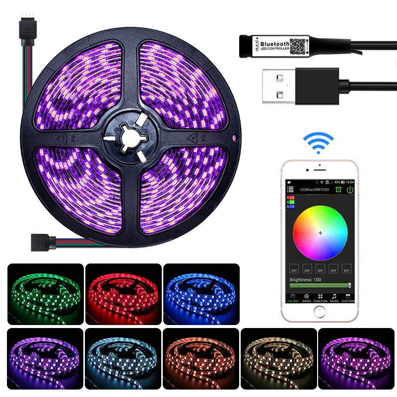 LED Strip 5V USB RGB 5050 Waterproof 50CM-5M 30LEDs/m Flexible LED Lamp TV Backlight Tape Diode Bluetooth Control Set Christmas
LED Strip 5V USB RGB 5050 Waterproof 50CM-5M 30LEDs/m Flexible LED Lamp TV Backlight Tape Diode Bluetooth Control Set Christmas