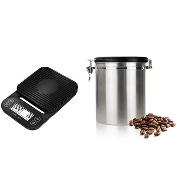 Stainless Steel Container Kitchen Storage Canister with 3Kg/0.1G LCD Digital Electronic Jewelry Weighing
Stainless Steel Container Kitchen Storage Canister with 3Kg/0.1G LCD Digital Electronic Jewelry Weighing
