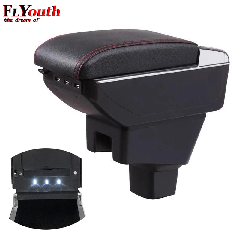 Armrest Box For SUZUKI SX4 2006-2018 USB Charging LED Light Car Arm Rest Rotatable Centre Console Storage Car-Styling | Автомобили и