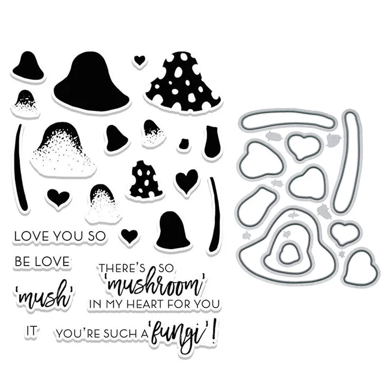 Mushroom Transparent Clear Stamps / Silicone stamp/coordinating die for DIY scrapbooks photo album/Card Making
Mushroom Transparent Clear Stamps / Silicone stamp/coordinating die for DIY scrapbooks photo album/Card Making
