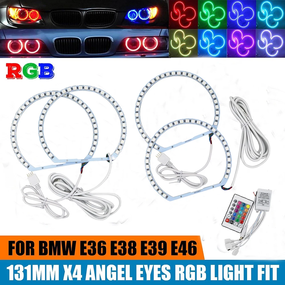 YSY Headlight Multi-color RGB LED Angel Eyes Halo Ring Eye DRL IR Remote Control For E36 E38 E39 E46 Projector 4x131 Accessories
YSY Headlight Multi-color RGB LED Angel Eyes Halo Ring Eye DRL IR Remote Control For E36 E38 E39 E46 Projector 4x131 Accessories