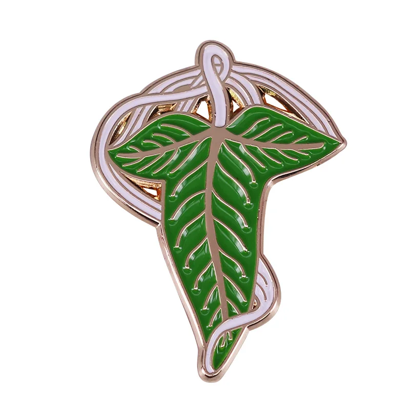 Значок с эмалью в виде листьев Lorien символизирует дух тех кто посвящен спасению