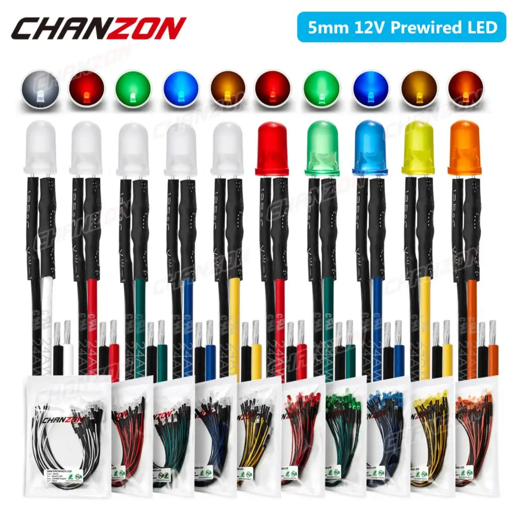 Комплект из 5 мм Предварительно смонтированные светодиоды ...