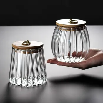 Borosilicate Glass Jar with Wood Lid Sealed Container Transparent Glass Bottle Portable Moisture Proof Dried Nuts Storage Box
Borosilicate Glass Jar with Wood Lid Sealed Container Transparent Glass Bottle Portable Moisture Proof Dried Nuts Storage Box