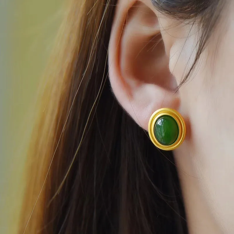 Jadery Natural Dark Green Jasper Jade Earrings For Women Gold Plated 925 Sterling Silver Stud Earring Female Black Friday Deals
Jadery Natural Dark Green Jasper Jade Earrings For Women Gold Plated 925 Sterling Silver Stud Earring Female Black Friday Deals