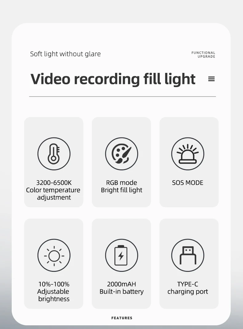 6W Mini RGB LED Video Light with Tripod 2700K-6500K On Camera Fill Light Photography Lighting For Tiktok Vlog Light lamp 6W Mini RGB LED Video Light with Tripod 2700K-6500K On Camera Fill Light Photography Lighting For Tiktok Vlog Light lamp