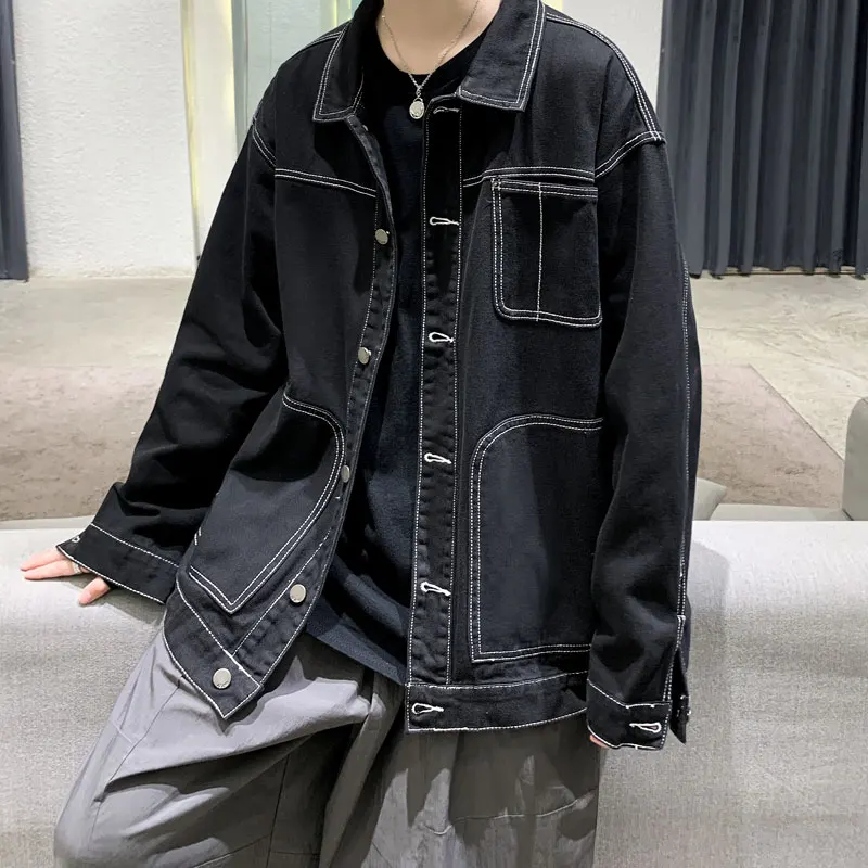 Mens Black Jeans Jacket and Denim Jackets for Korean Fashion Clothing Chaquetas Hombre Harajuku Streetwear Wind Breaker Jackets
Mens Black Jeans Jacket and Denim Jackets for Korean Fashion Clothing Chaquetas Hombre Harajuku Streetwear Wind Breaker Jackets