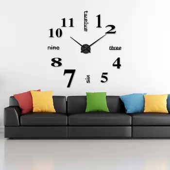 Oversized Wall Clock, Art Clock, Mute Clock, Digital DIY Clock, 3D Mirror Sticker, Big Number Watch, Home Decoration
Oversized Wall Clock, Art Clock, Mute Clock, Digital DIY Clock, 3D Mirror Sticker, Big Number Watch, Home Decoration