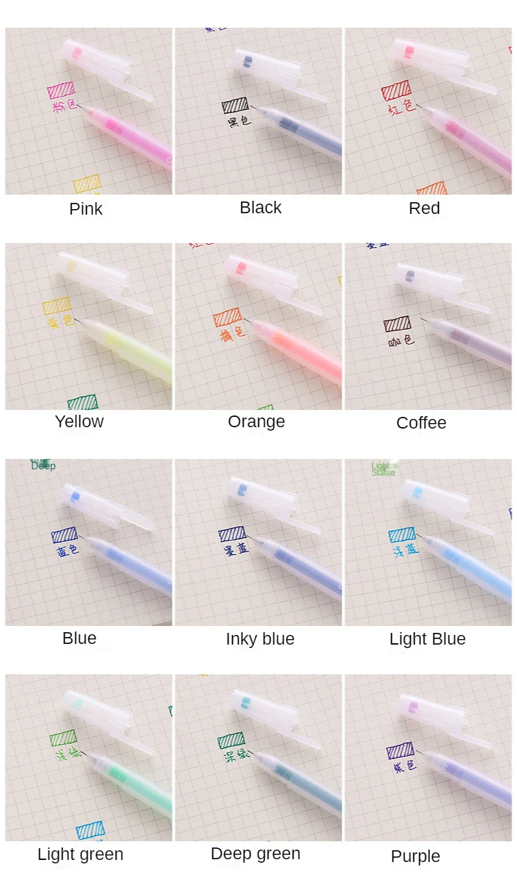 Kawaii Gel Ink Colored Pens Kawaii Ballpoint Pen 0.5mm 12Pcs Kawaii Gel Ink Colored Pens Kawaii Ballpoint Pen 0.5mm 12Pcs