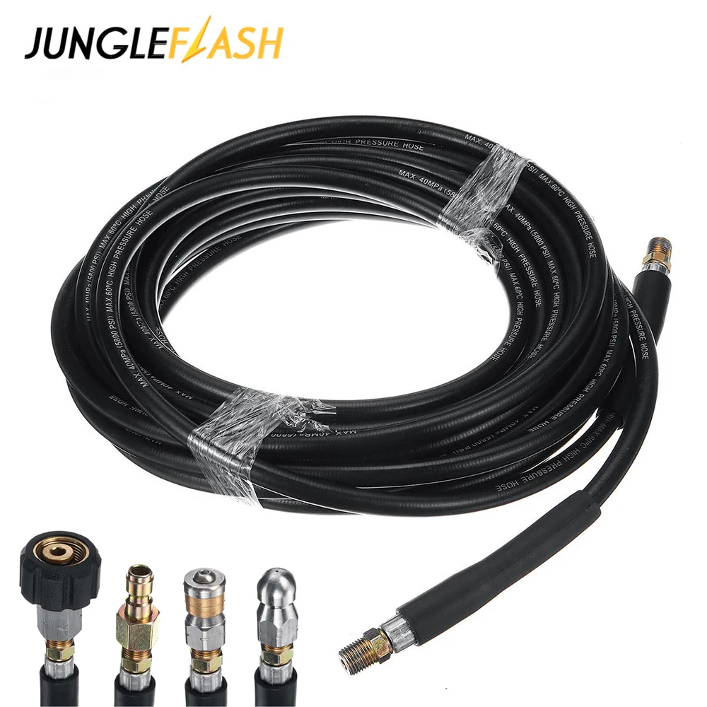 6/10/15/20/30 Meters High Pressure Washer Hose Car wash Water Cleaning Hose Extension Hose Cord Pipe With 4 Adapter For Karcher
6/10/15/20/30 Meters High Pressure Washer Hose Car wash Water Cleaning Hose Extension Hose Cord Pipe With 4 Adapter For Karcher