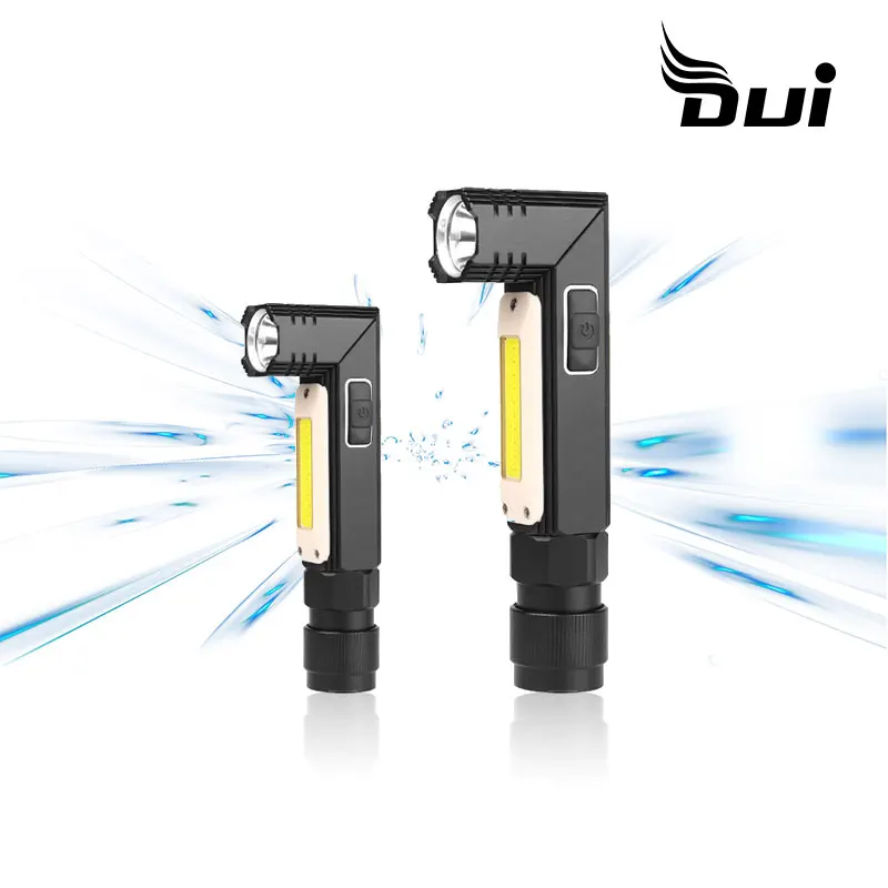 DUI New XPG+COB red and white light 90° folding powerful led flashlight 360° adjustable USB work rechargeable led flashlight
DUI New XPG+COB red and white light 90° folding powerful led flashlight 360° adjustable USB work rechargeable led flashlight