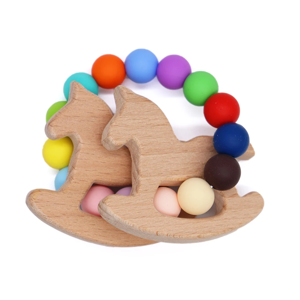 Teether Teething For Baby Infant BPA Free Silicone Teether Chain With Wooden Teether Animal Shape Colorful Silicone Beads
Teether Teething For Baby Infant BPA Free Silicone Teether Chain With Wooden Teether Animal Shape Colorful Silicone Beads