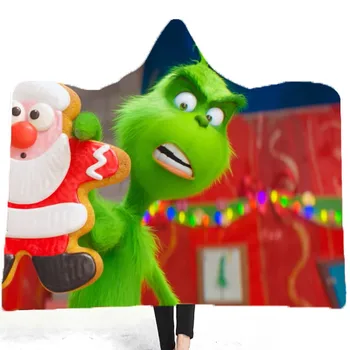 Soft Hooded Blanket Green Monster Hated Christmas Blanket for Boys Girls Double Side Sherpa Fleece Blankets Winter TV Blanket
Soft Hooded Blanket Green Monster Hated Christmas Blanket for Boys Girls Double Side Sherpa Fleece Blankets Winter TV Blanket
