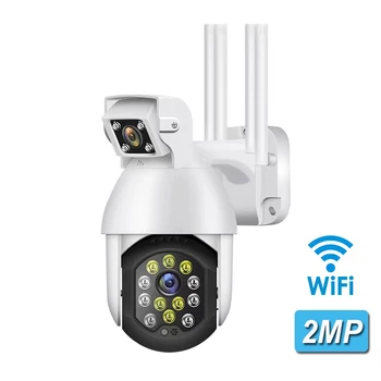 Dual Lens 1080P PTZ IP Camera Wifi Outdoor Speed Dome Wireless Wifi Security Camera Pan Tilt 4X Digital Zoom CCTV Surveillance
Dual Lens 1080P PTZ IP Camera Wifi Outdoor Speed Dome Wireless Wifi Security Camera Pan Tilt 4X Digital Zoom CCTV Surveillance