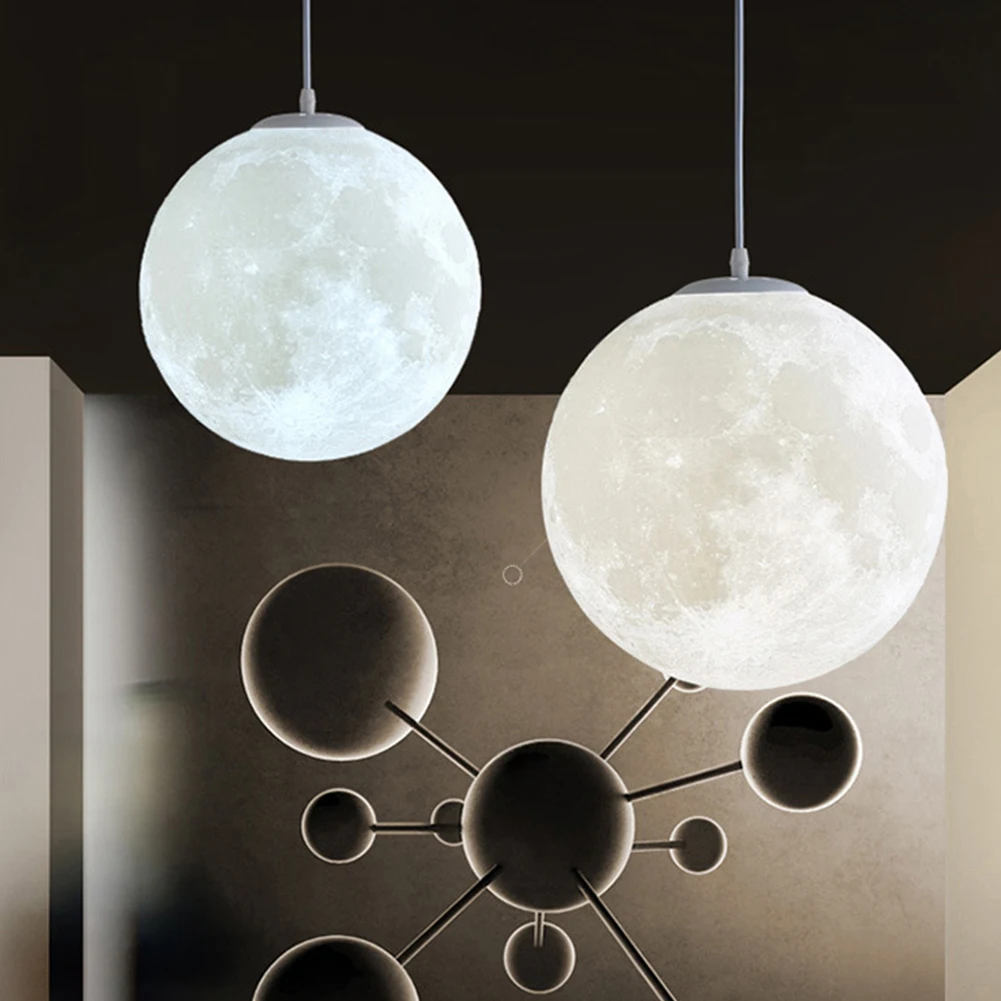 Creative 3D Printed Moon Pendant Lamp 3 Colors Lighting AC110-220V Moon Hanging Lamp For Bedroom Home Decoration Pendant Lights
Creative 3D Printed Moon Pendant Lamp 3 Colors Lighting AC110-220V Moon Hanging Lamp For Bedroom Home Decoration Pendant Lights