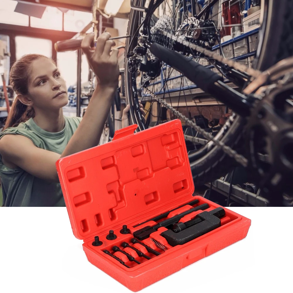 13Pcs Bicycle Timing Chain Removal Tools Motorcycle Riveting Repair Universal Tool Timing Chain Breaker Set Bicycle Repair Tool
13Pcs Bicycle Timing Chain Removal Tools Motorcycle Riveting Repair Universal Tool Timing Chain Breaker Set Bicycle Repair Tool